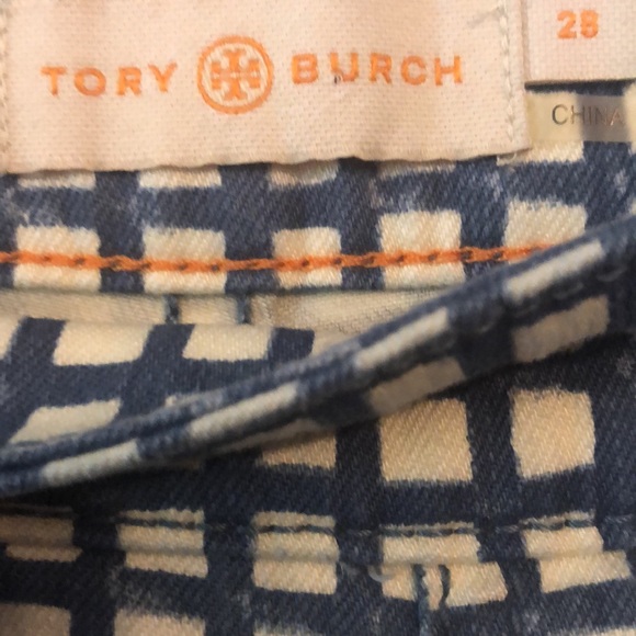 TORY BURCH CAPRIS | Blue Haven Plaid Capris | size 28 - Picture 3 of 11